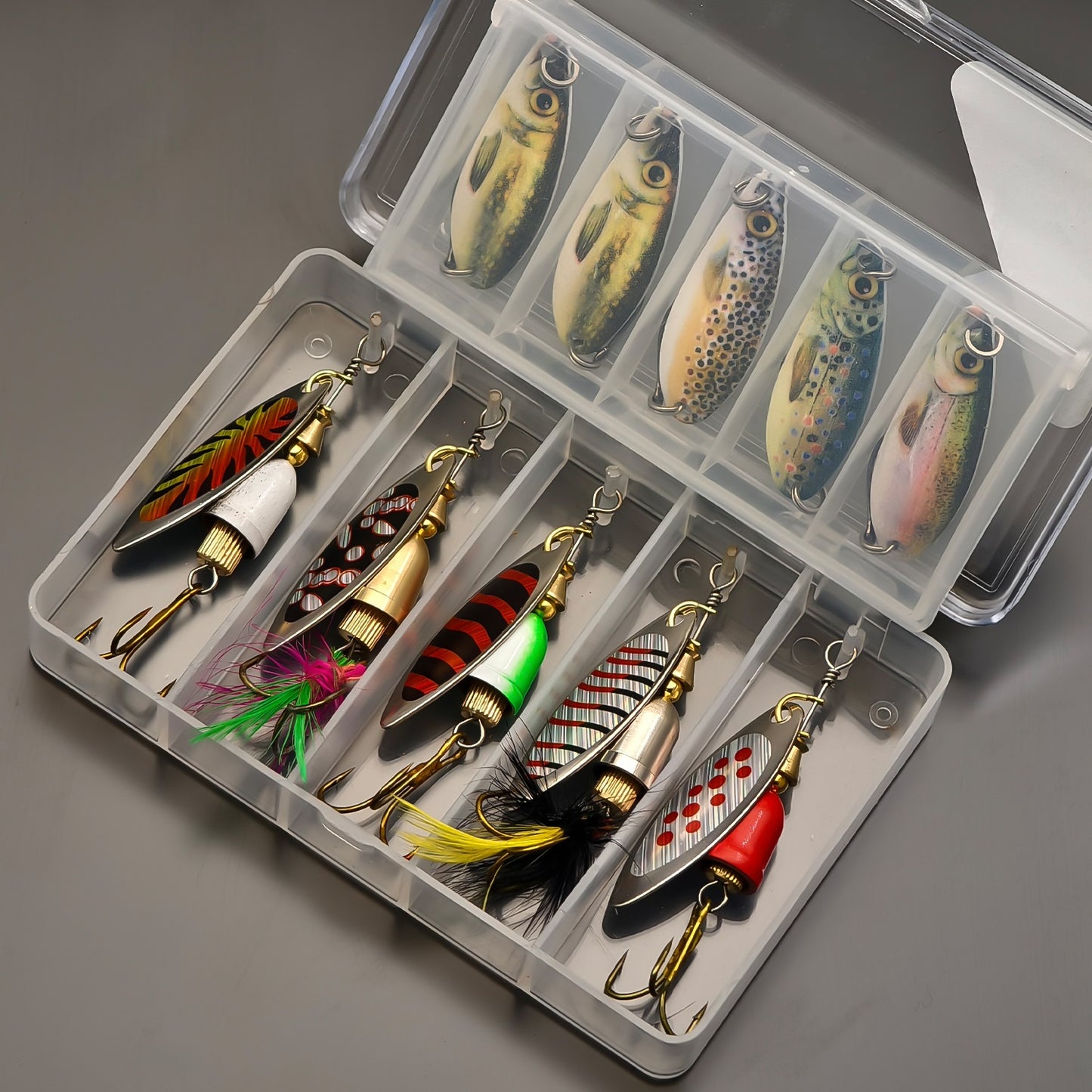 10pcs Metal Fishing Lure Kit-Spinner
