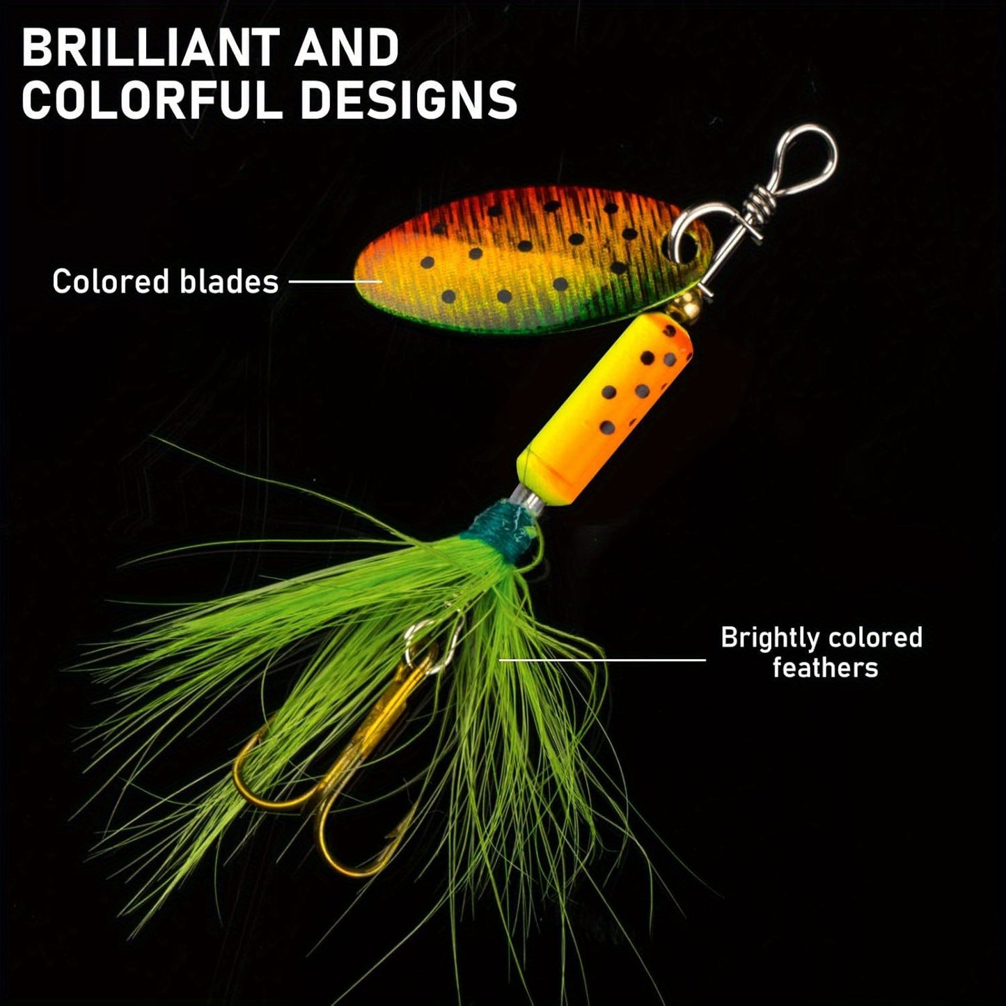 ANFS 4pcs Spinner Baits Fishing Lure