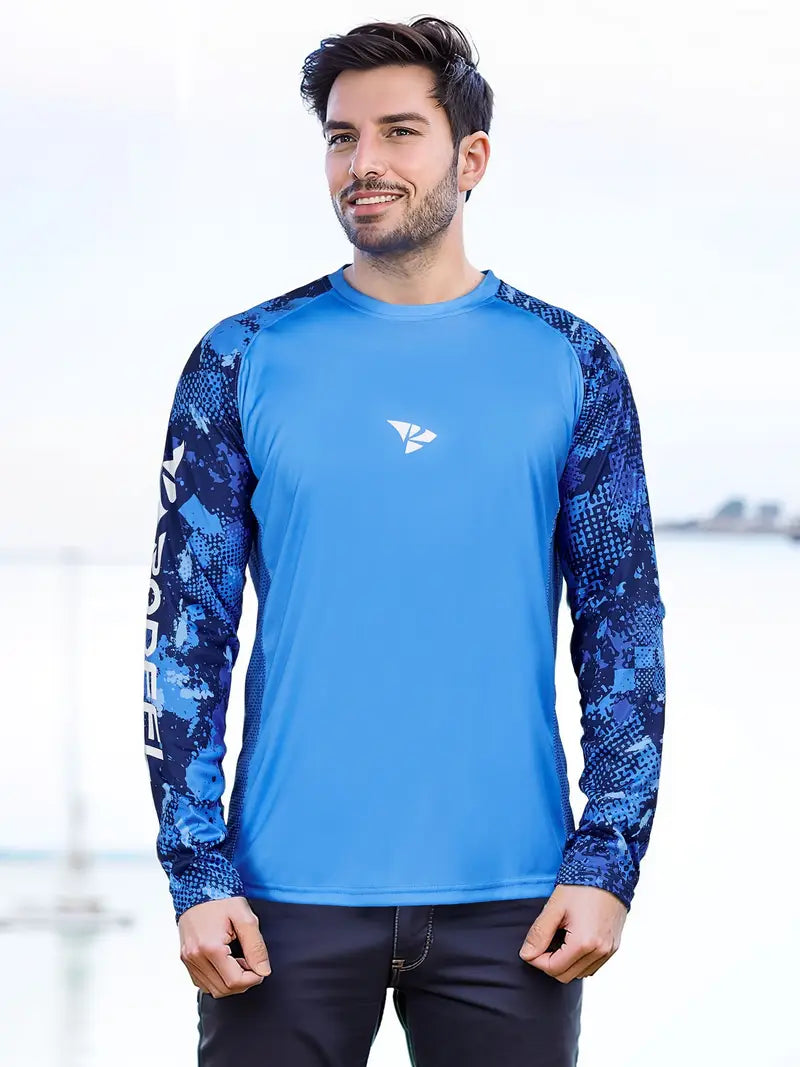 Vibrant Blue - Long sleeve fishing shirt