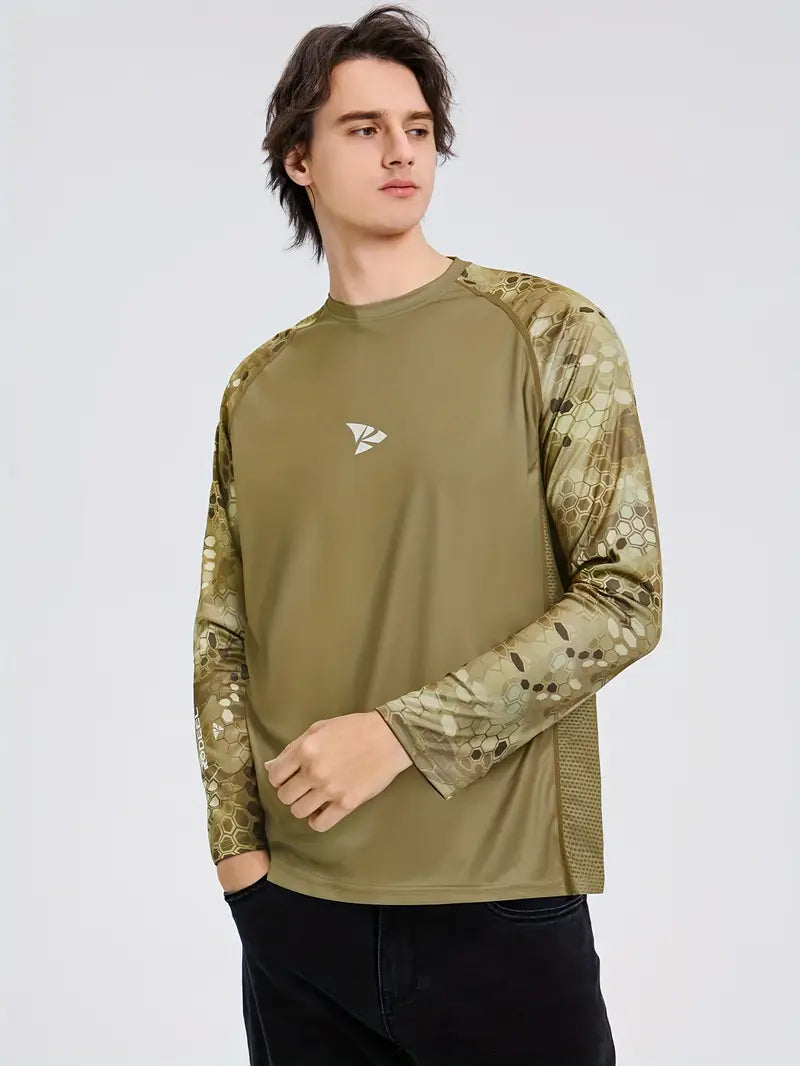 Khaki - Long sleeve fishing shirt