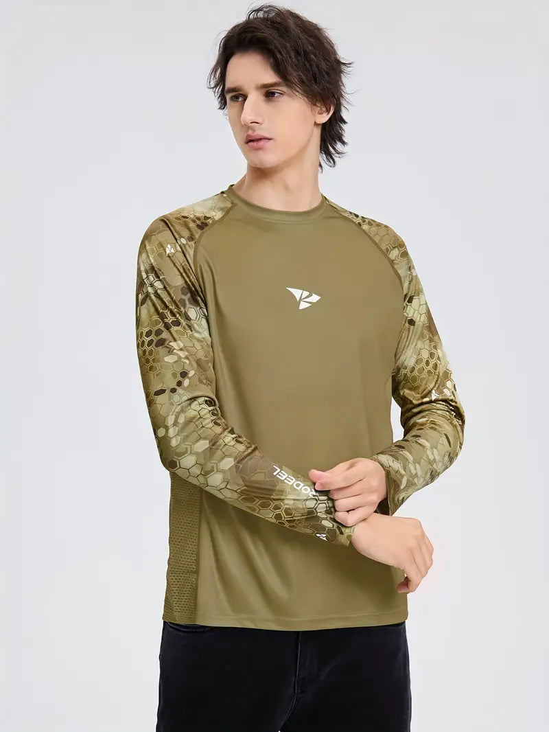 Khaki - Long sleeve fishing shirt