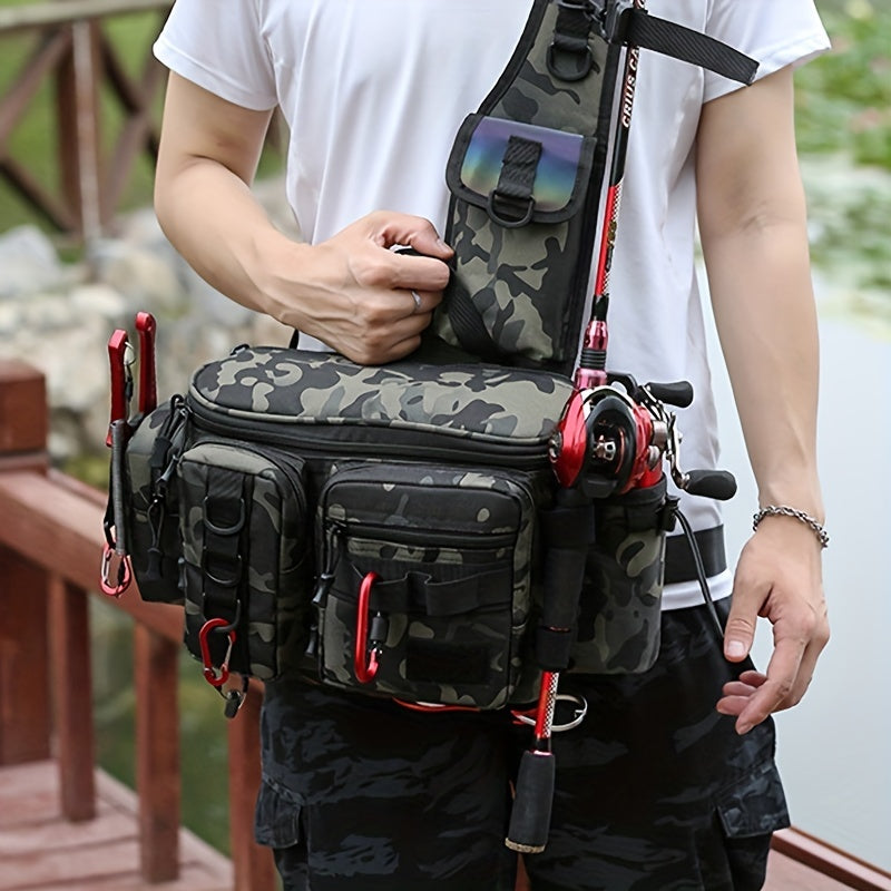 Fishing Backpack with Rod Holder