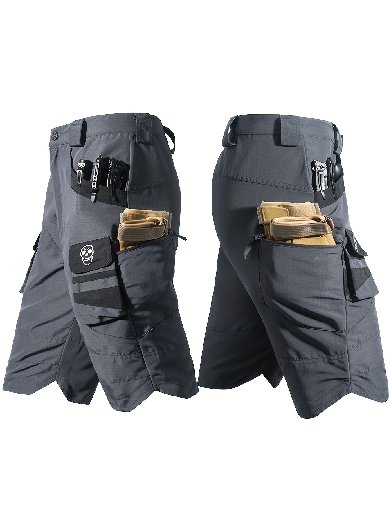 Men's Multi-Pocket Fishing Shorts - V sides