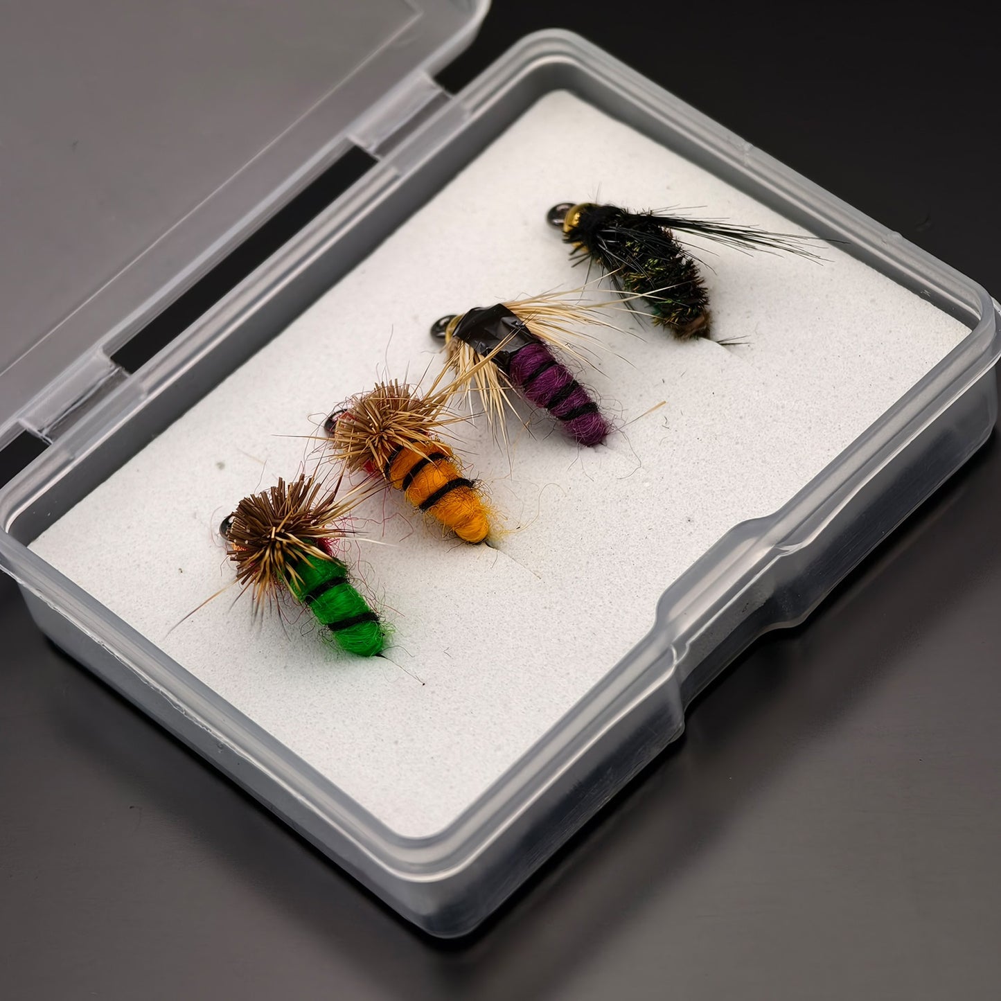 4pcs Artificial Insect Bait Set with Box