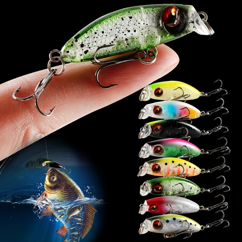 8pcs Topwater Minnow Fishing Lure Kit