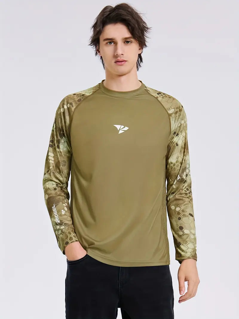 Khaki - Long sleeve fishing shirt