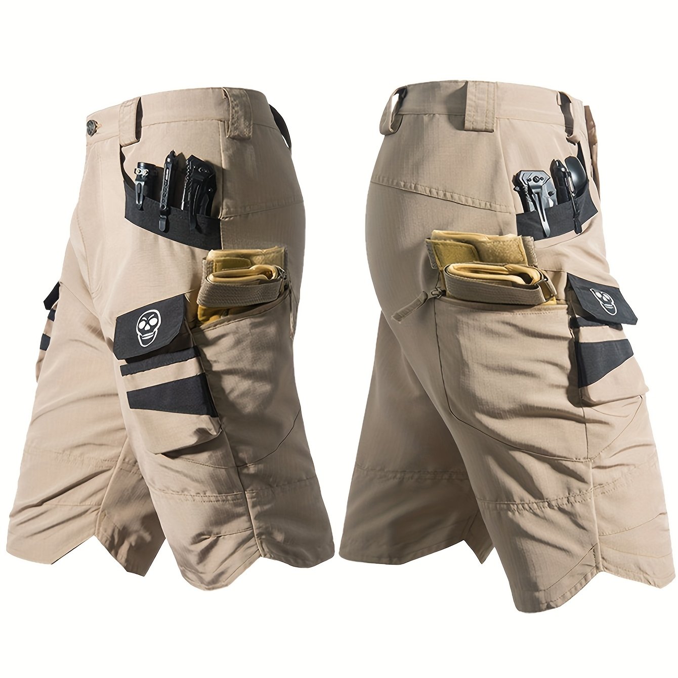 Men's Multi-Pocket Fishing Shorts - V sides