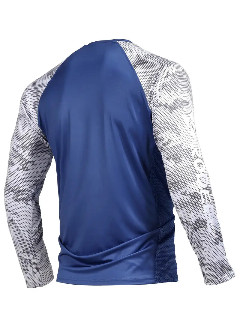 Navy Blue - Long sleeve fishing shirt