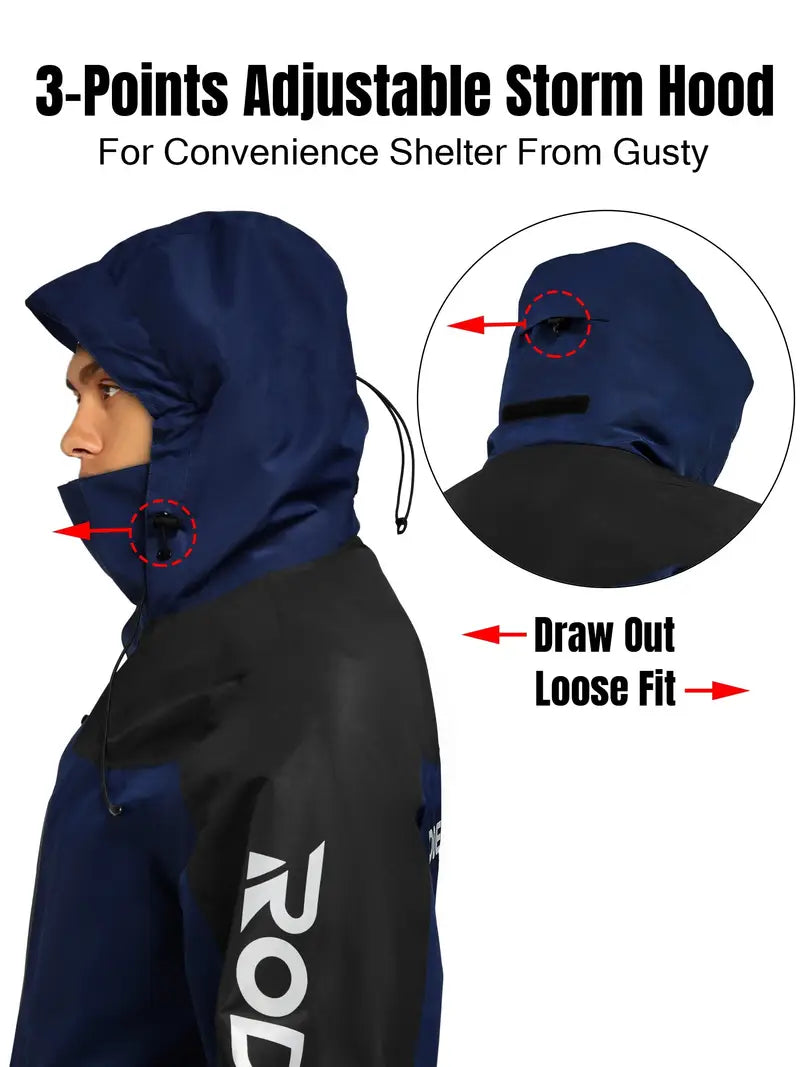 Navy Blue - Waterproof Fishing Rain jacket