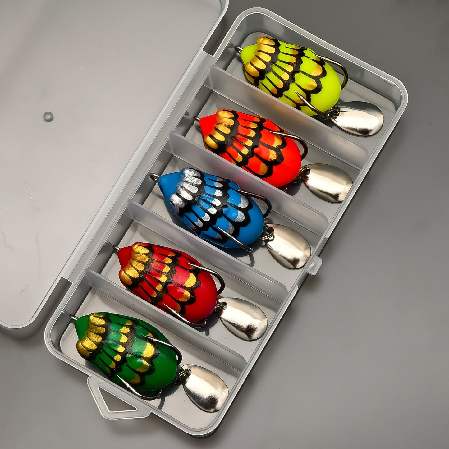 5pcs Soft Frog Lure Set with Box