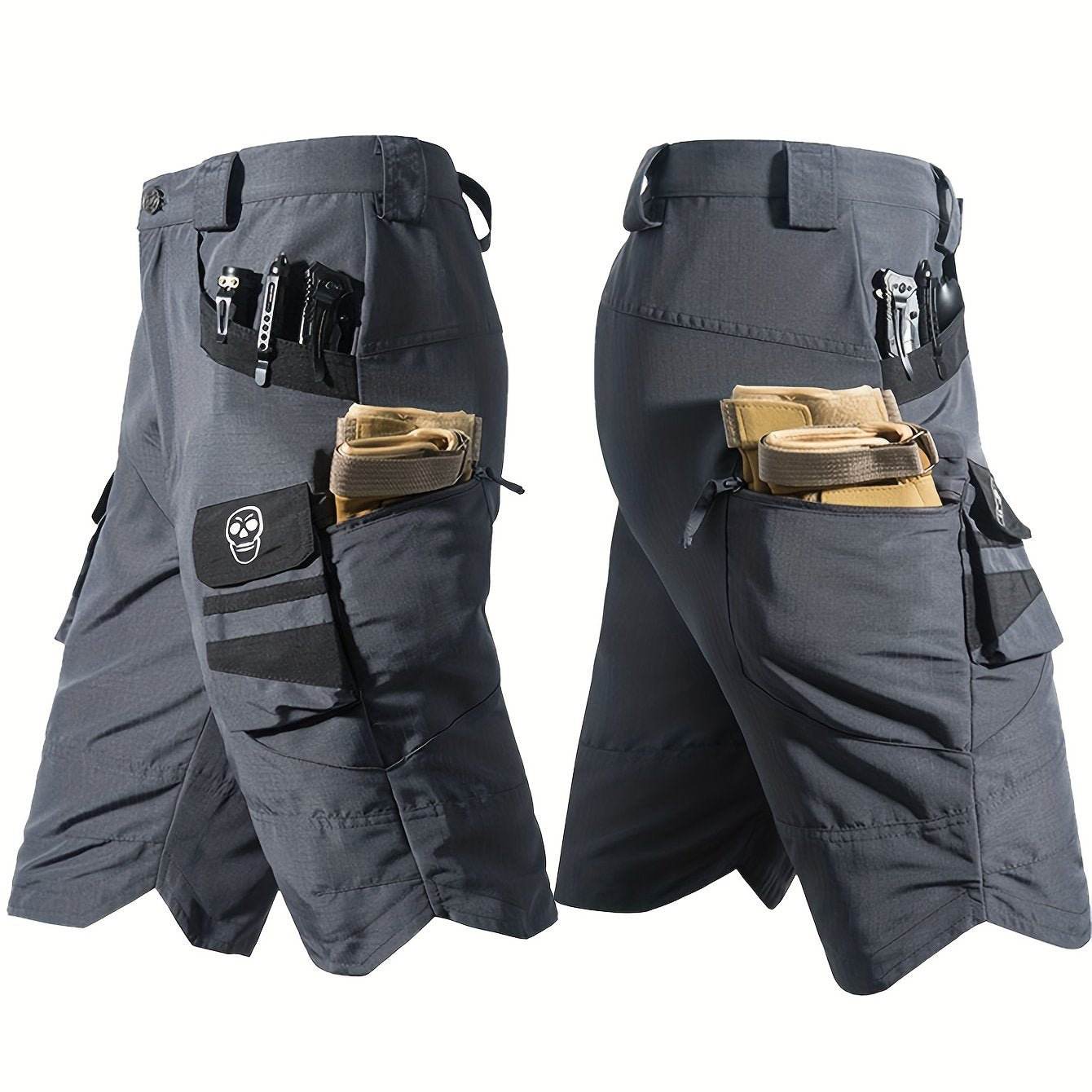 Men's Multi-Pocket Fishing Shorts - V sides