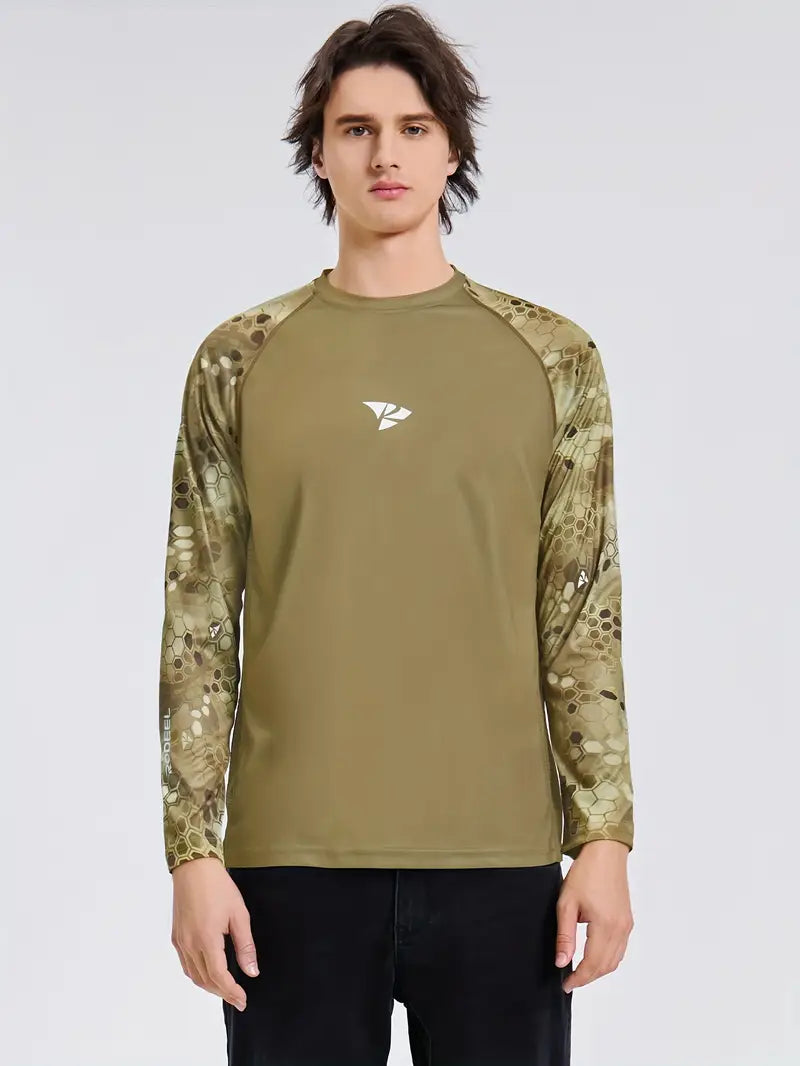 Khaki - Long sleeve fishing shirt