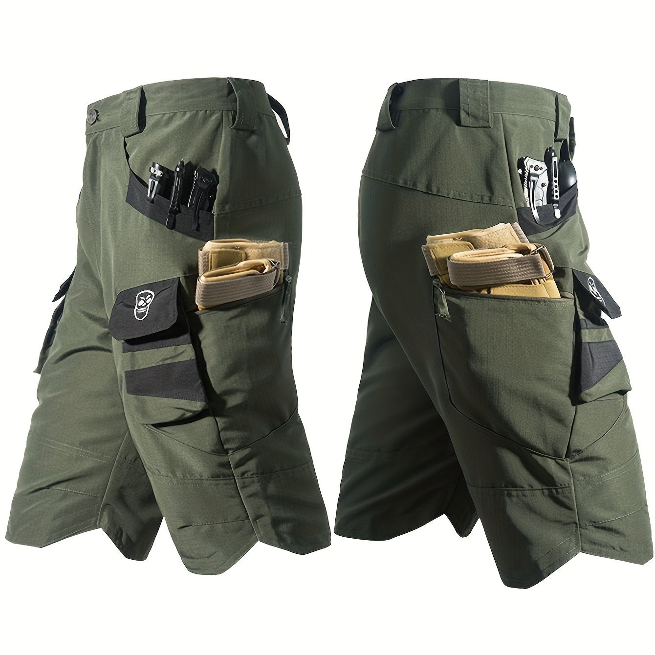 Men's Multi-Pocket Fishing Shorts - V sides