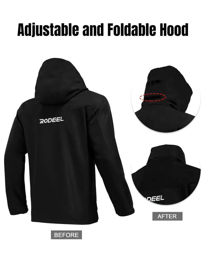 Black - Waterproof Fishing Rain jacket