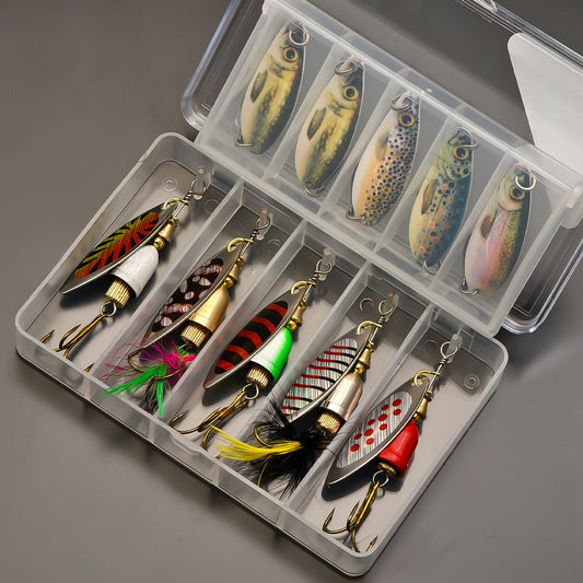 10pcs Metal Fishing Lure Kit-Spinner