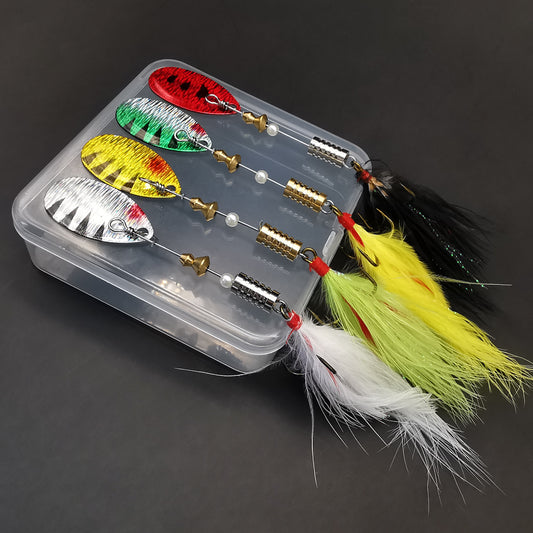ANFS 4pcs Spinner Baits Fishing Lure