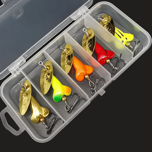 ANFS 1pc/5pcs Bionic Metal Spinner Lures
