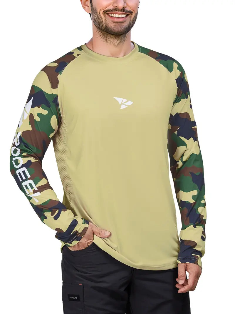 Dark Khaki - Long sleeve fishing shirt
