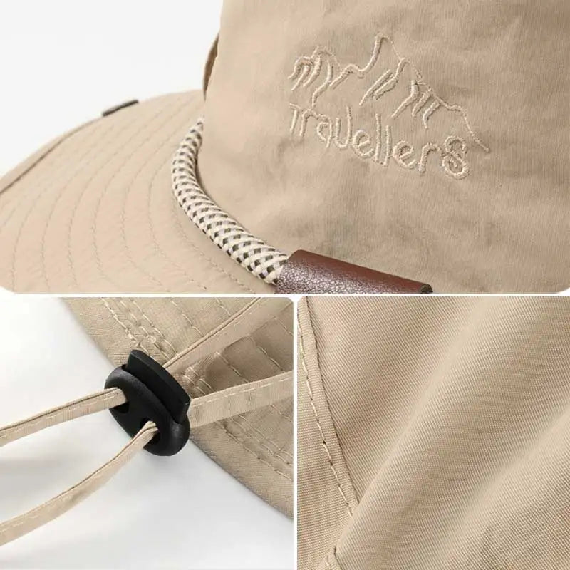 Anti UV Waterproof  Bucket Hat with string