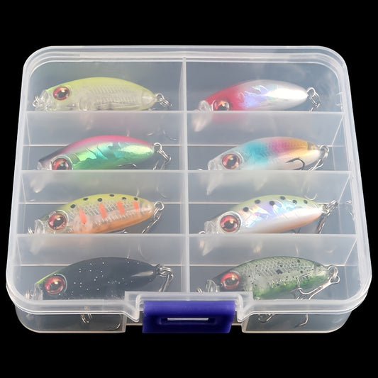 8pcs Topwater Minnow Fishing Lure Kit